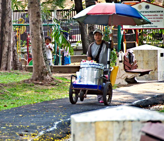 El parque del centro de Chiang Mai.
