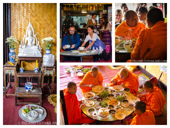 Ceremonia de bendición de los monjes en Tailandia