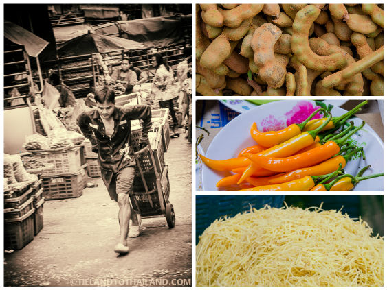 Mercado Pak Khlong Talat en Bangkok