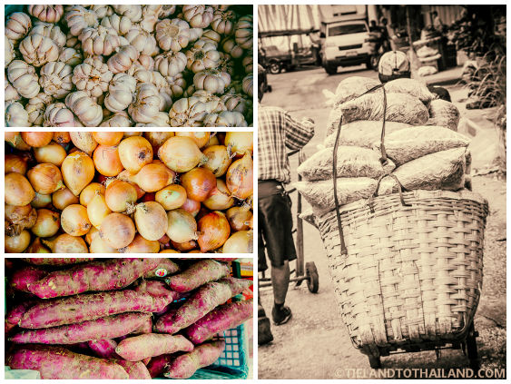 Mercado Pak Khlong Talat en Bangkok