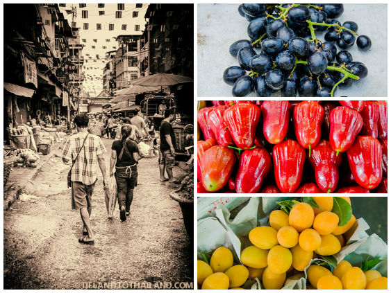 Mercado Pak Khlong Talat en Bangkok