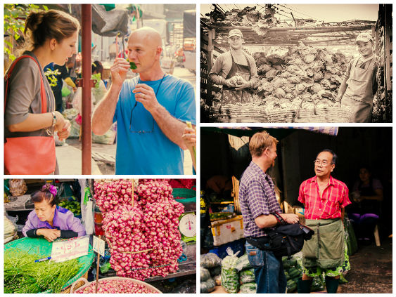 Mercado Pak Khlong Talat en Bangkok