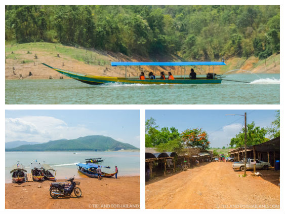 Casas flotantes en la presa Mae Ngat Casas flotantes en la presa Mae Ngat