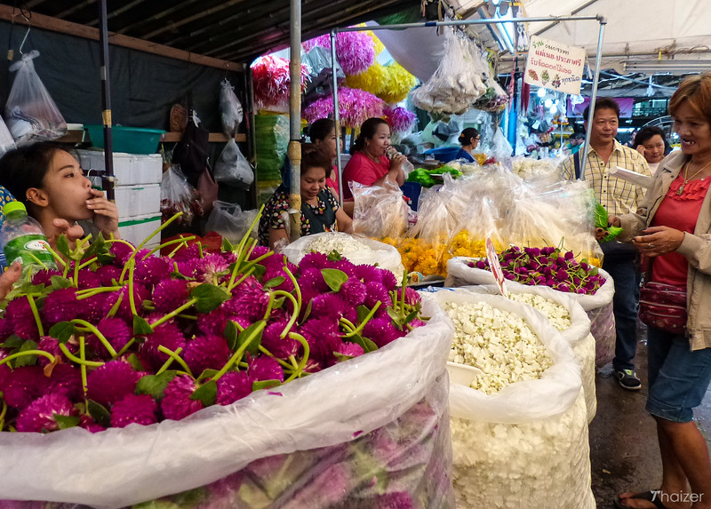 Mercado de flores y verduras Pak Klong Talad, Bangkok Mercado de flores y verduras Pak Klong Talad, Bangkok