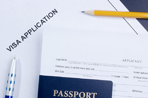 Formulario de solicitud de visa a la llegada