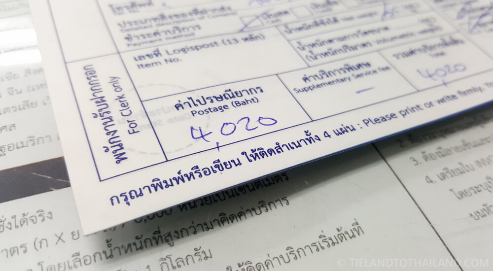 Enviar una motocicleta en Tailandia por correo