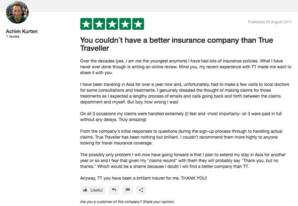 Mis recomendaciones de seguros de viaje personales para Tailandia