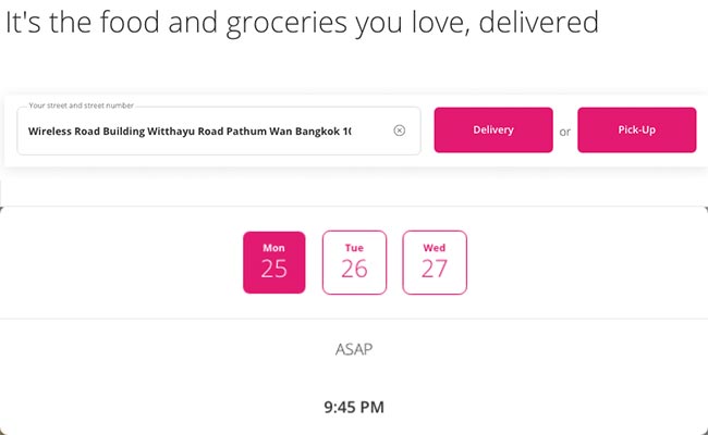 Foodpanda – Información sobre servicios de comida a domicilio en Tailandia