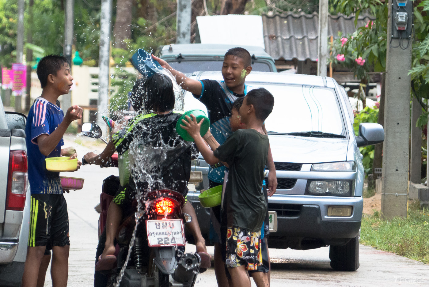 Celebrando Songkran en Nakhon Si Thammarat