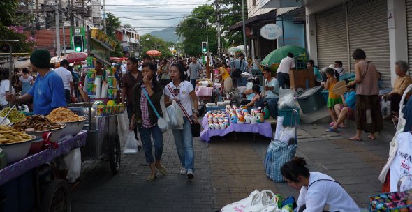 Mercado callejero dominical, Chiang Mai Mercado callejero dominical, Chiang Mai