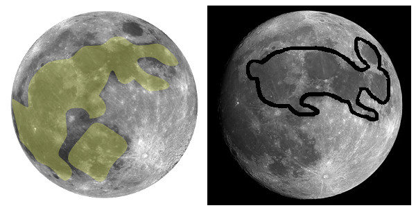 El conejo en la luna.