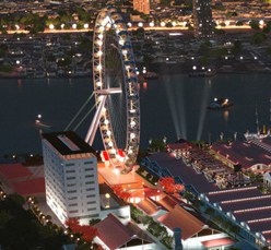 Se inaugura la noria en Asiatique, Bangkok