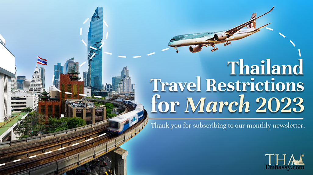 Restricciones de viaje a Tailandia para marzo de 2023